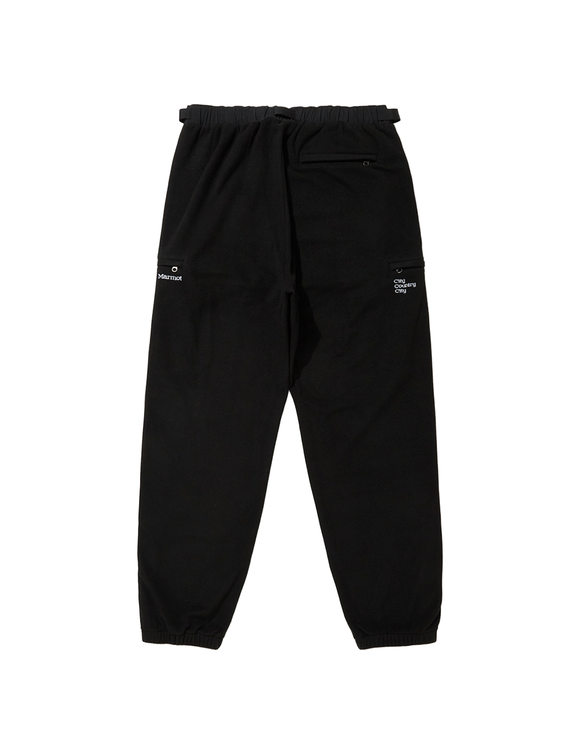 CITY COUNTRY CITY(シティ・カントリー・シティ) 2026FW × Marmot POLARTEC FLEECE PANTS フリースパンツ ブラック バック