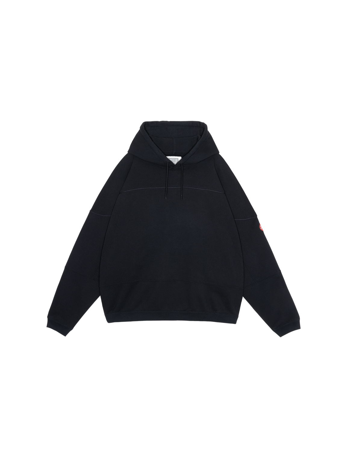 C.E CAV EMPT(シーイー) 2026FW SEPARATE TRACK HOODY プルオーバーパーカー ブラック フロント