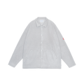 C.E CAV EMPT(シーイー) 2026FW FLEECE SNAP SHIRT フリースシャツ グレー フロント