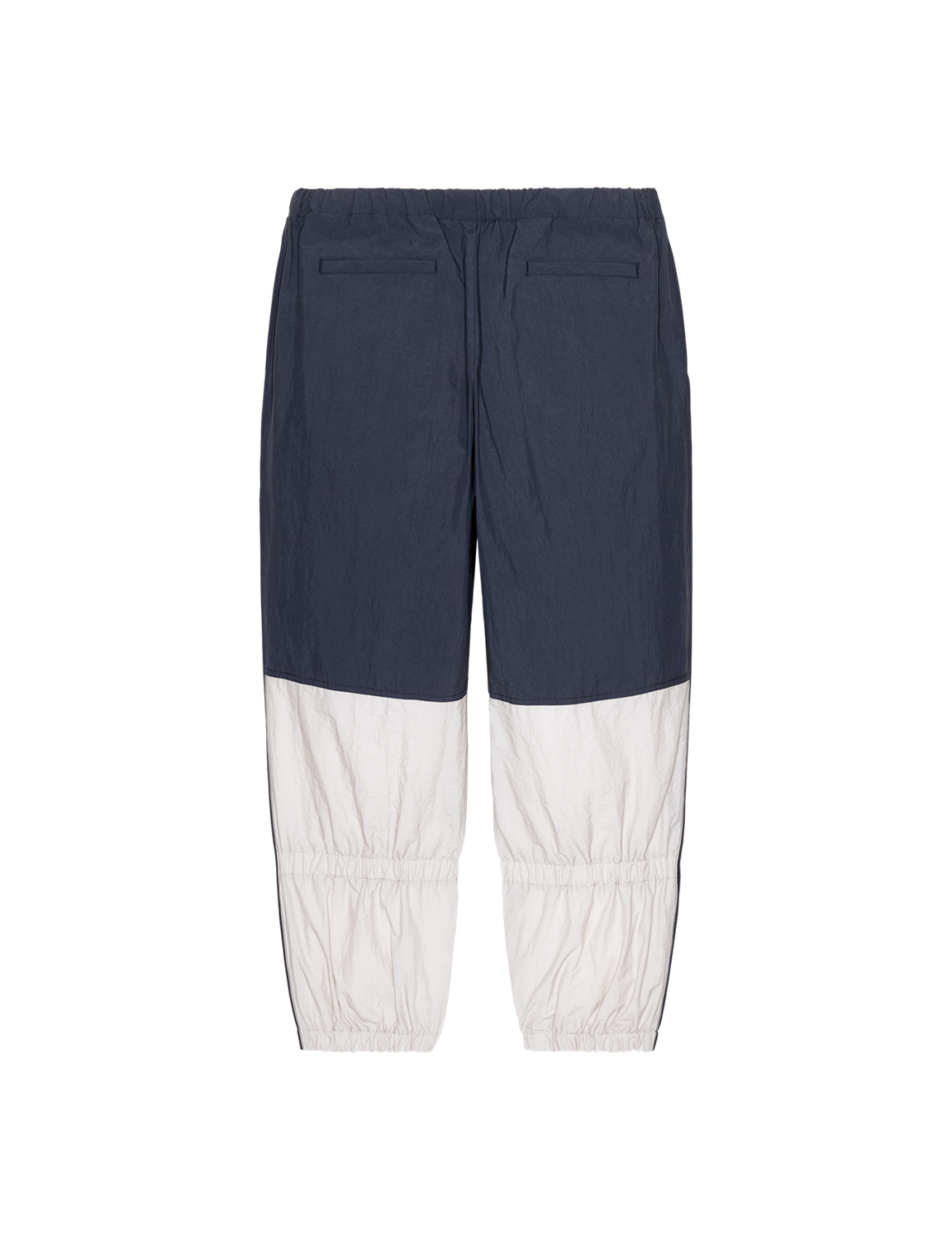 C.E CAV EMPT(シーイー) 2026FW NYLON SPLIT WARM UP PANTS ナイロンウォームアップパンツ ネイビー バック