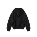 FUMITO GANRYU(フミトガンリュウ) 2026FW Deformed Hoodie ダブルフェイスウールのジップフーディー ブラック バック