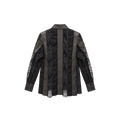 KANAKO SAKAI(カナコサカイ) 2026FW LEATHER LACE PANEL SHIRT レザーレースパネルシャツ ブラック バック