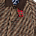 RASSVET(ラスベート) 2026FW HOUNDSTOOTH WOOL COAT 千鳥格子のウールカーコート ブラウン 衿と胸元のディテール