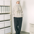 PHINGERIN(フィンガリン) 2026FW PG1 KNIT ニットジャケット グレー 着用イメージ フロント