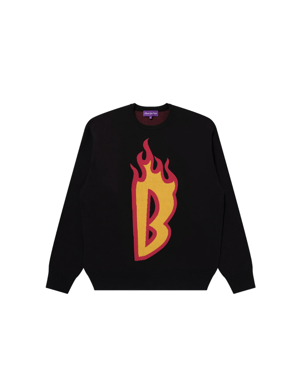 FLAMING B LOGO KNIT SWEATER