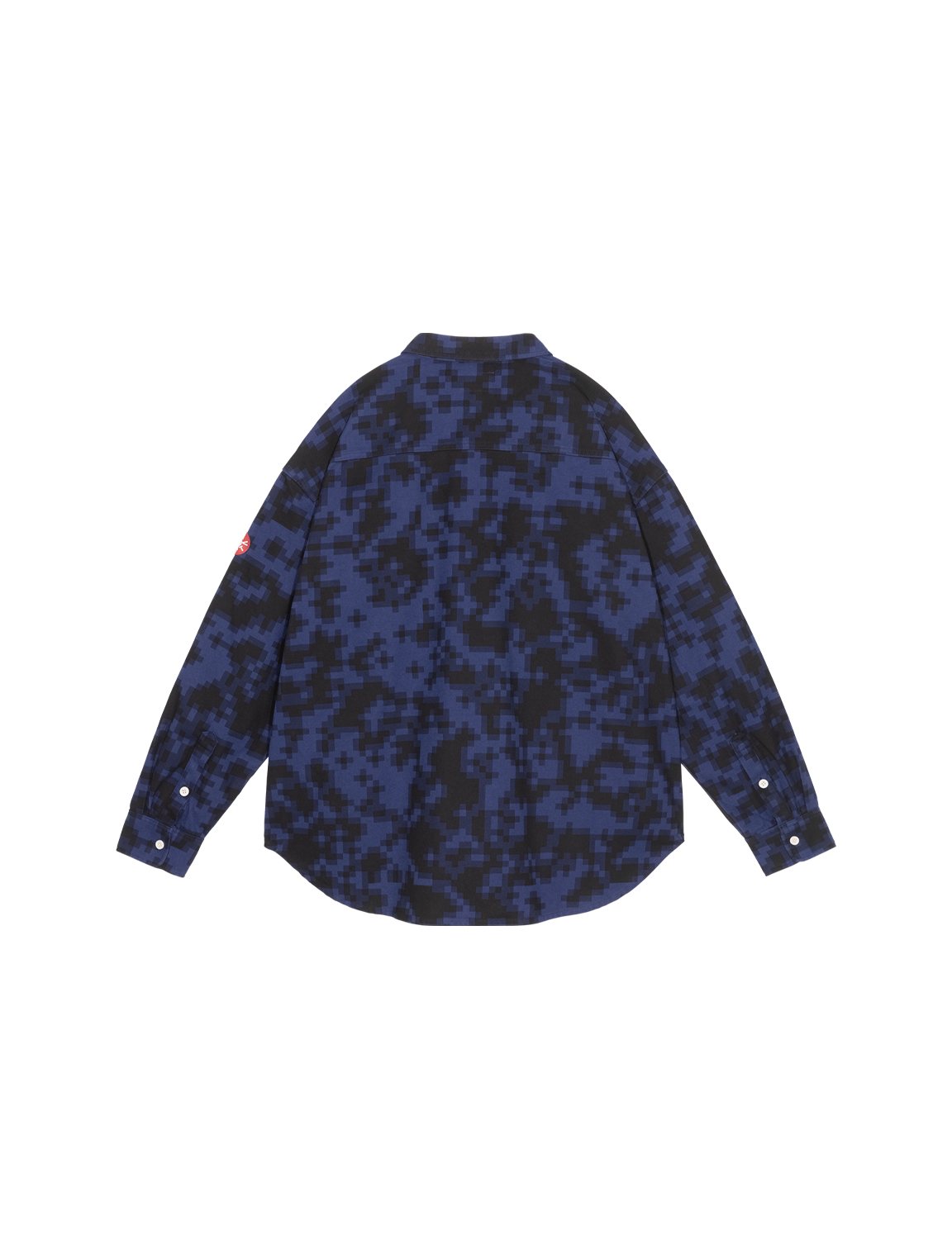 C.E CAV EMPT(シーイー) 2026FW DIGI8 FLANNEL BIG SHIRT フランネルビッグシャツ ネイビー バック