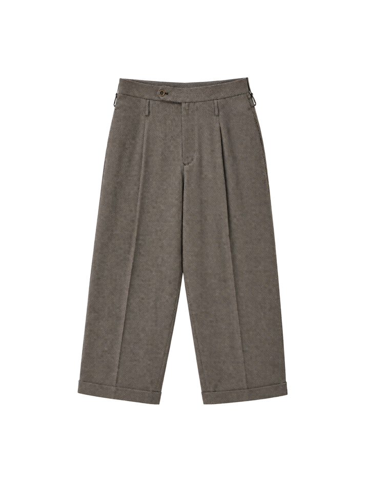 DOUBLE INVERTED TUCK TROUSERS