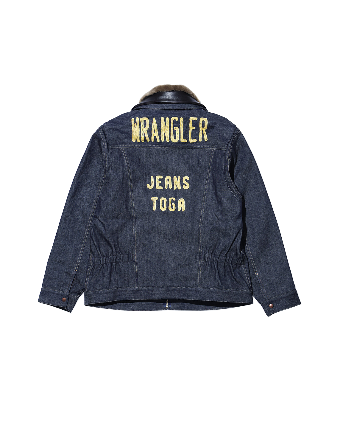 TOGA × Wrangler(トーガ × ラングラー) 2026FW DENIM JACKET ムートン衿のデニムジャケット ネイビー バック