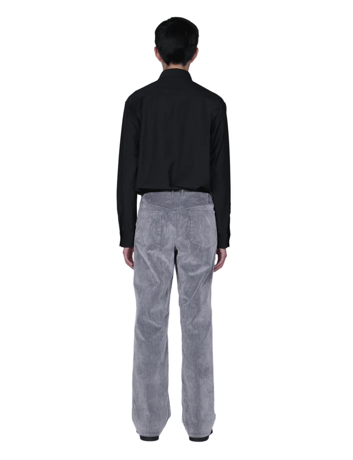 Flocked Denim Wide Tailored Pants