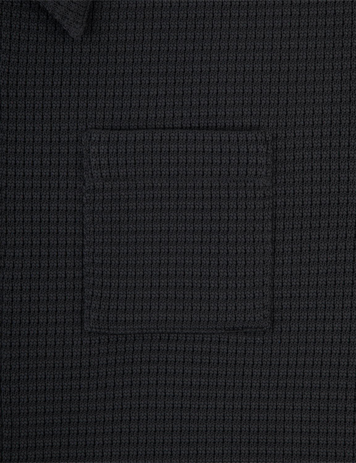 WAFFLE PE JERSEY ZIP SHIRT