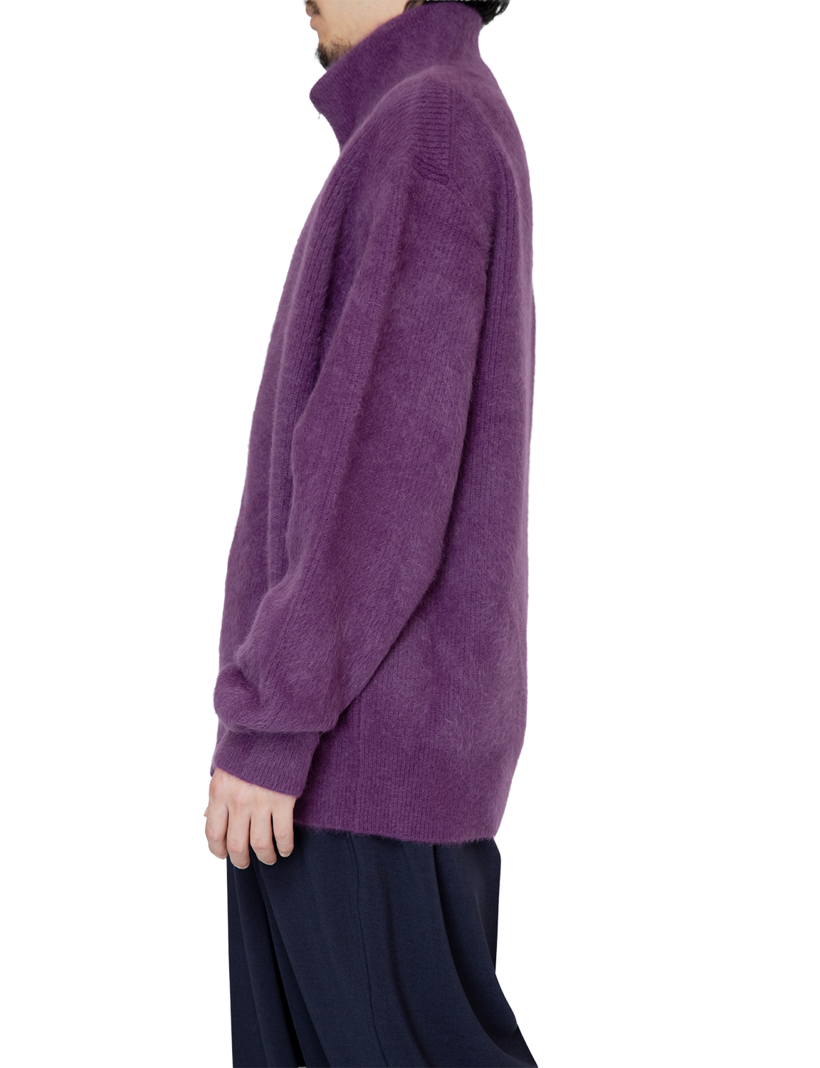 FOX CASHMERE ZIP UP SWEATER