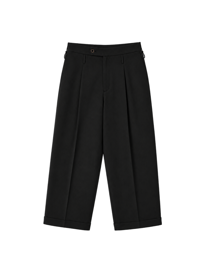 DOUBLE INVERTED TUCK TROUSERS