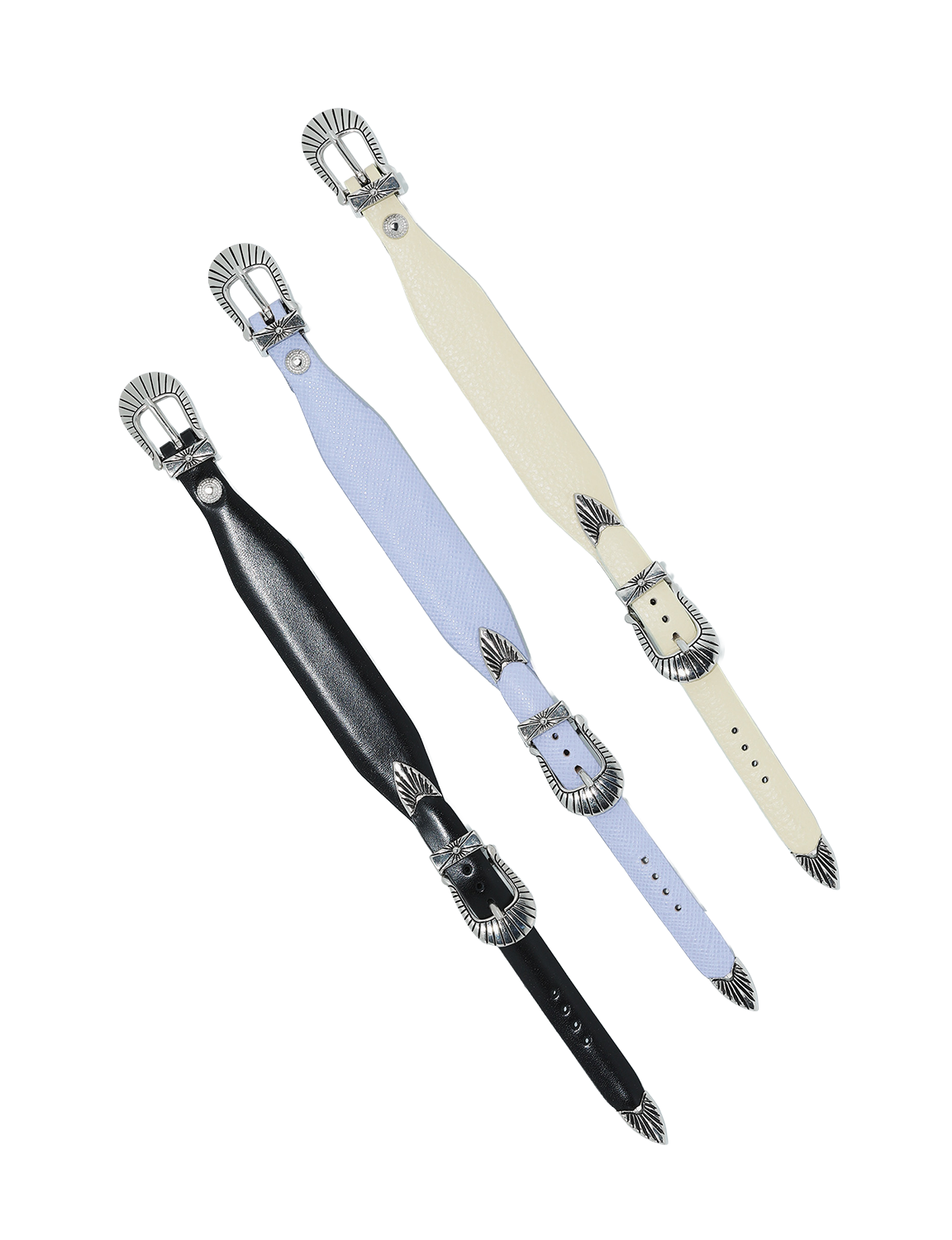 NARROW DOUBLE BUCKLE BANGLE