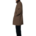 RASSVET(ラスベート) 2026FW HOUNDSTOOTH WOOL COAT 千鳥格子のウールカーコート ブラウン 着用イメージ 横