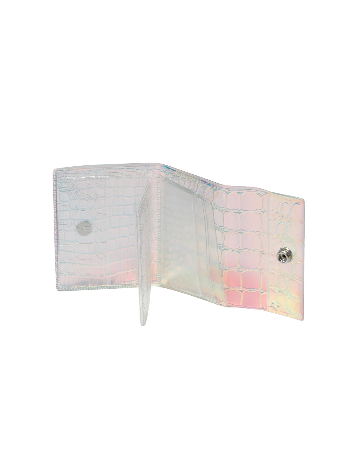 beautiful people(ビューティフルピープル) 2027SS nothing to hide aurora mini wallet オーロラ ミニ財布 マルチ 開いた状態