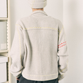 PHINGERIN(フィンガリン) 2026FW PG1 KNIT ニットジャケット グレー 着用イメージ 袖のステッチ
