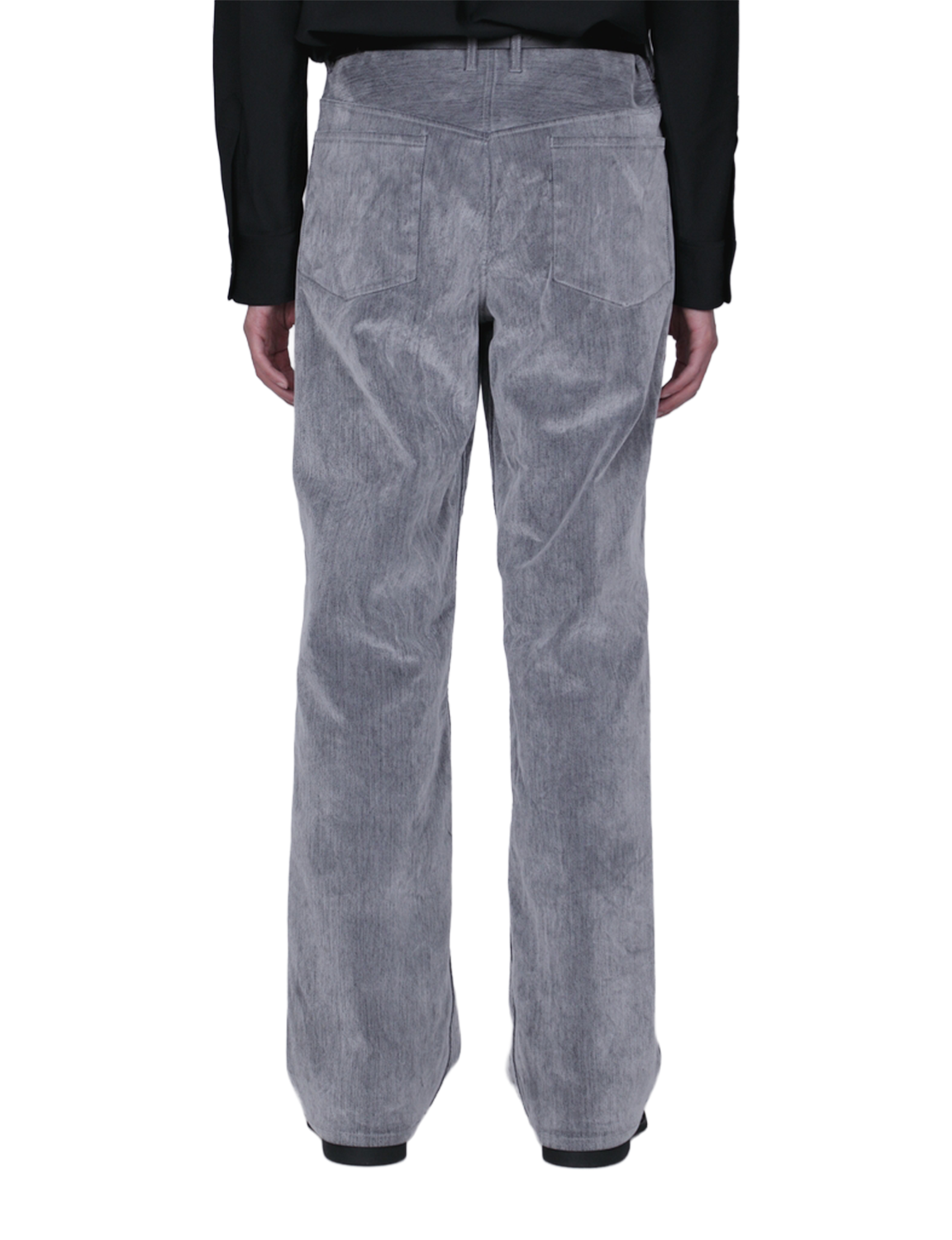 Flocked Denim Wide Tailored Pants