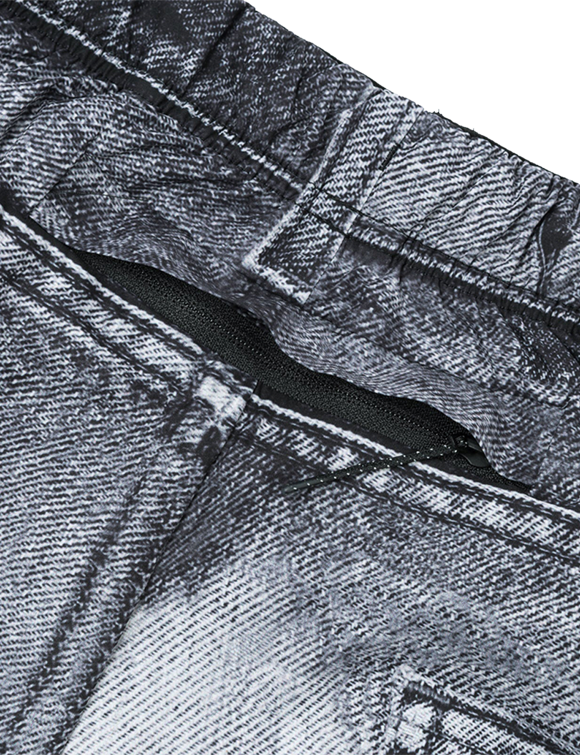 SATISFY(サティスファイ) 2026FW AmbientWarp™ 5" Unlined Shorts ランニングショーツ ブラックデニム バックポケットのディテール