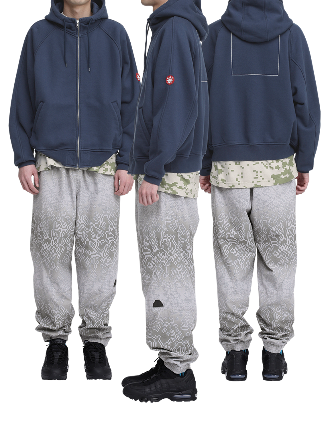 SOLID BIG HEAVY ZIP HOODY