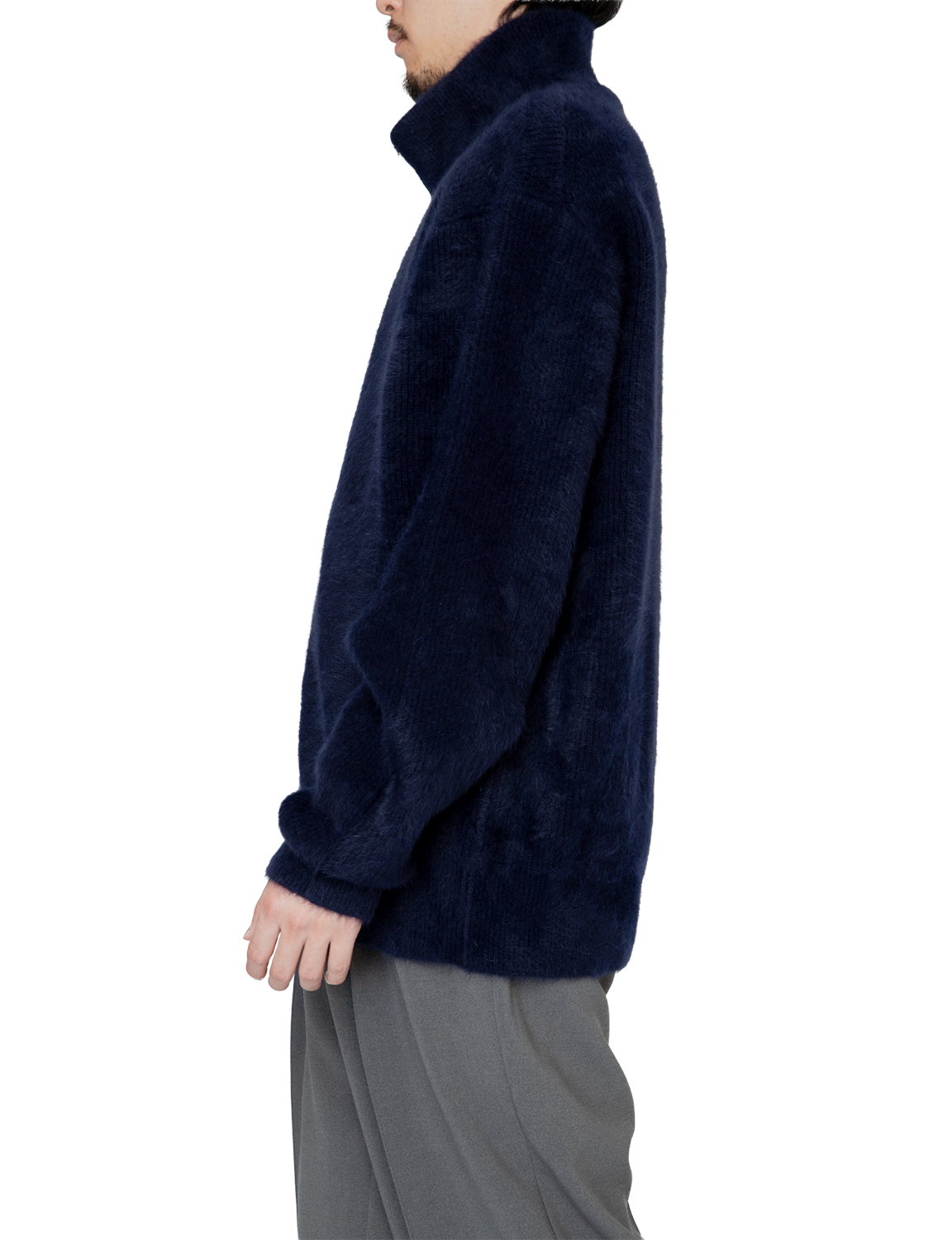 FOX CASHMERE ZIP UP SWEATER