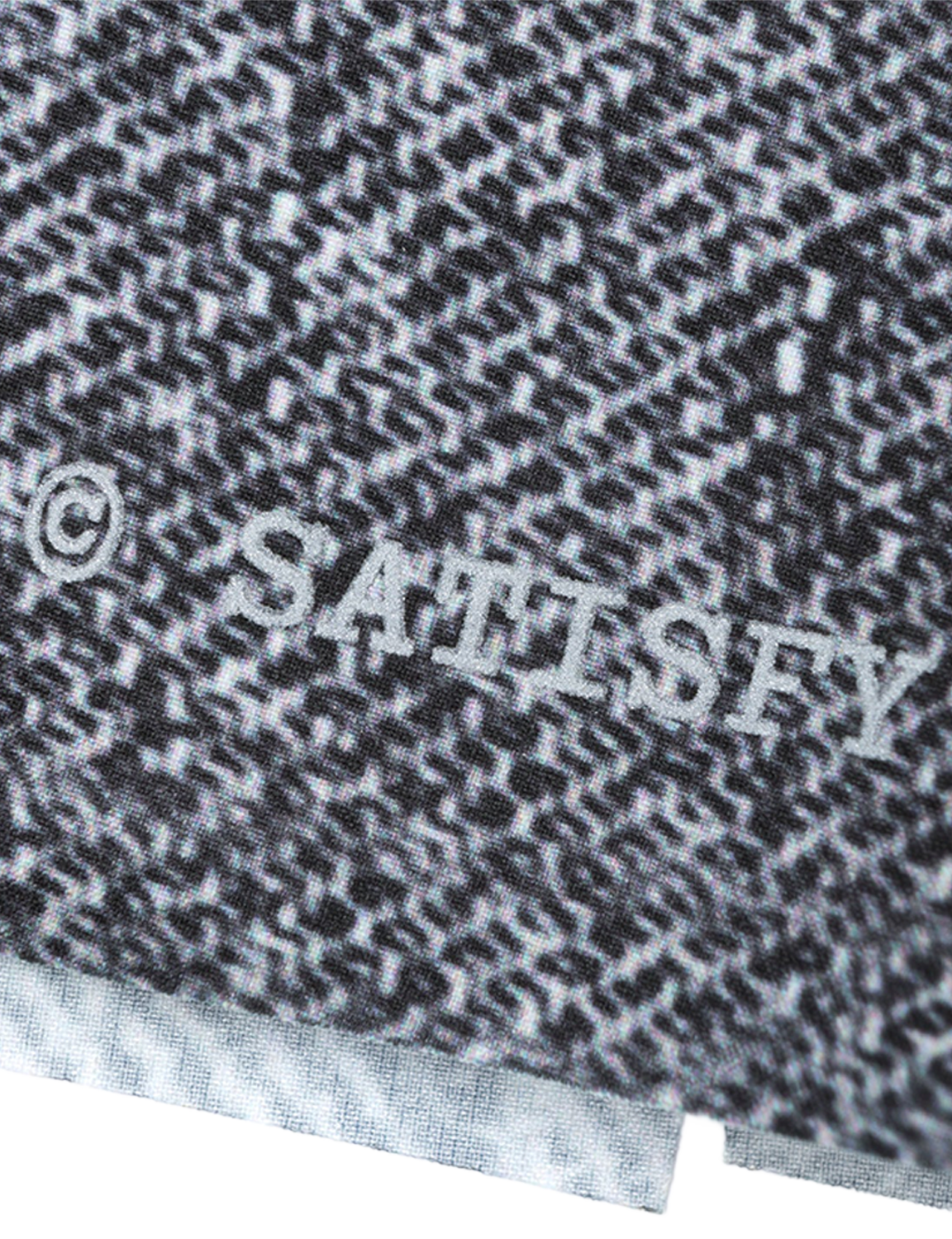SATISFY(サティスファイ) 2026FW AmbientWarp™ 5" Unlined Shorts ランニングショーツ ブラックデニム 背面のロゴプリント