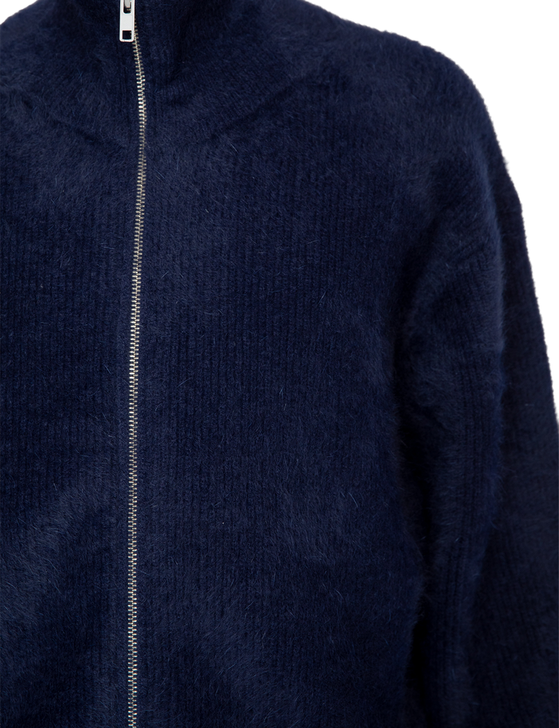 FOX CASHMERE ZIP UP SWEATER