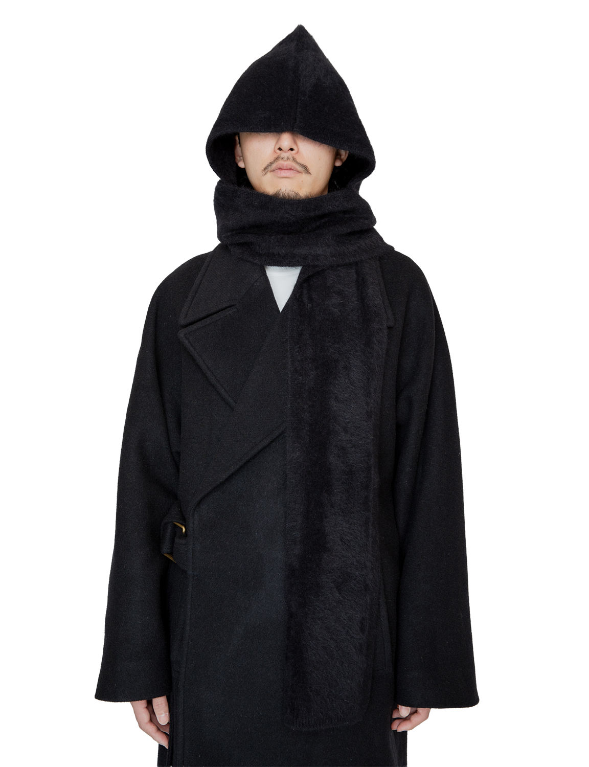 FOX CASHMERE HOODED STOLE
