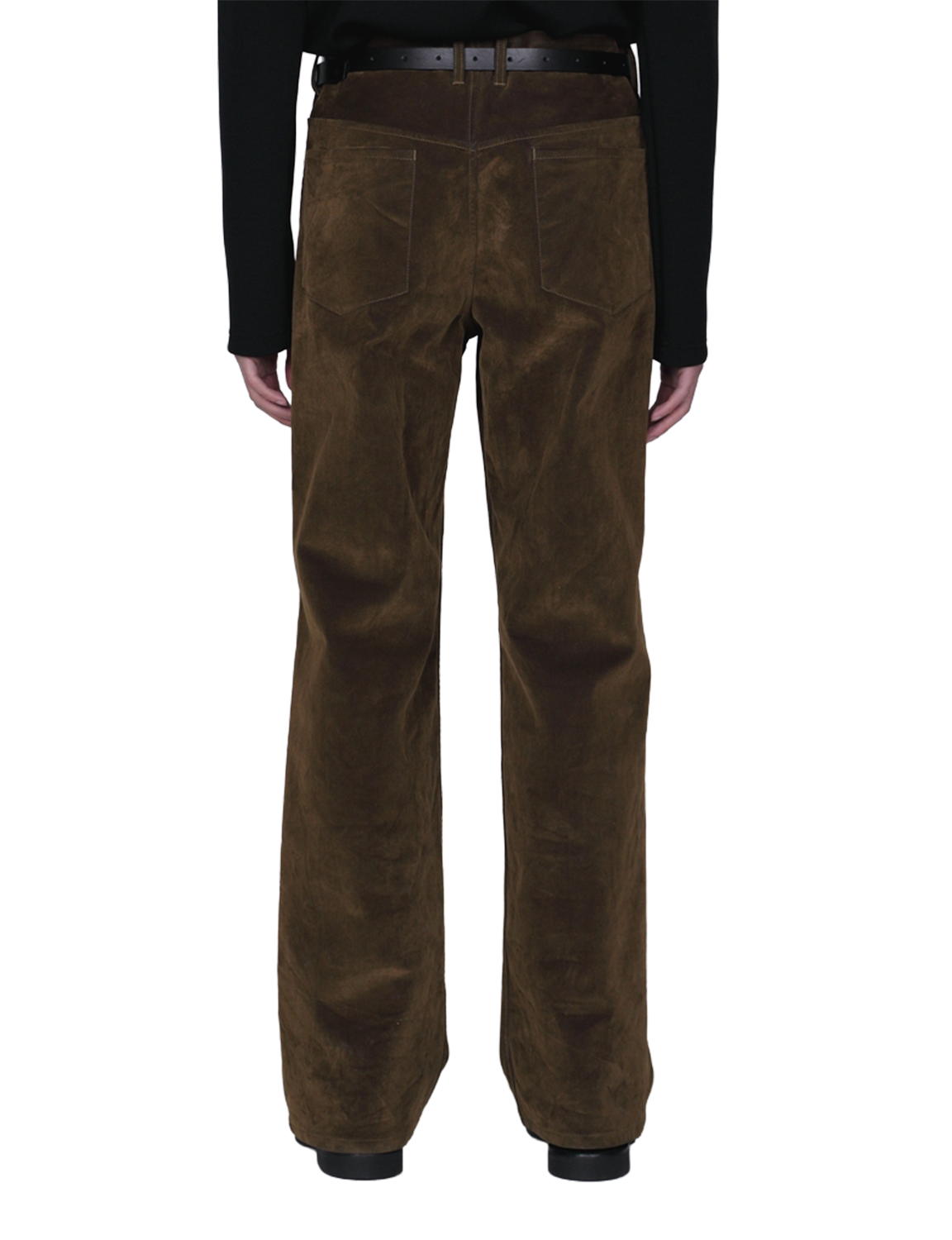 Flocked Denim Wide Tailored Pants