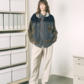 PHINGERIN(フィンガリン) 2026FW PG1 KNIT ニットジャケット マルチカーキ 着用イメージ フロント