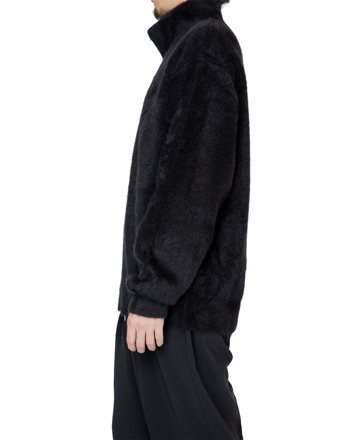 FOX CASHMERE ZIP UP SWEATER