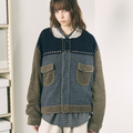 PHINGERIN(フィンガリン) 2026FW PG1 KNIT ニットジャケット マルチカーキ 着用イメージ