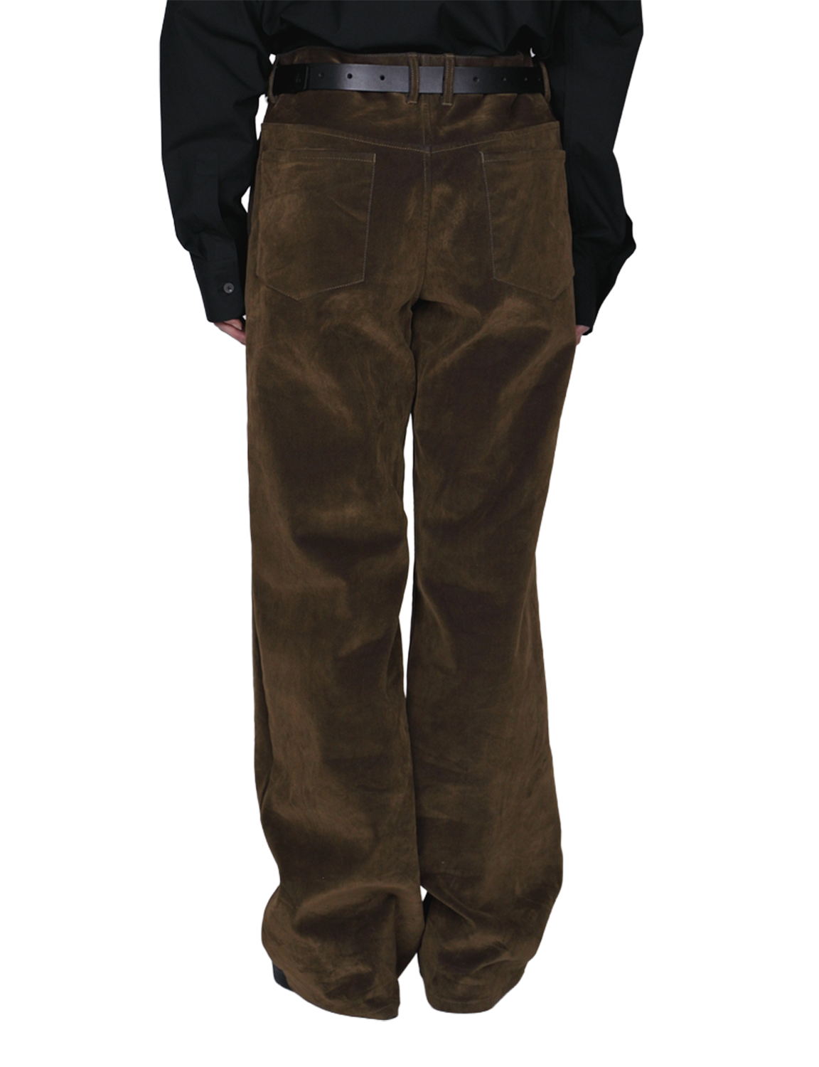 Flocked Denim Wide Tailored Pants