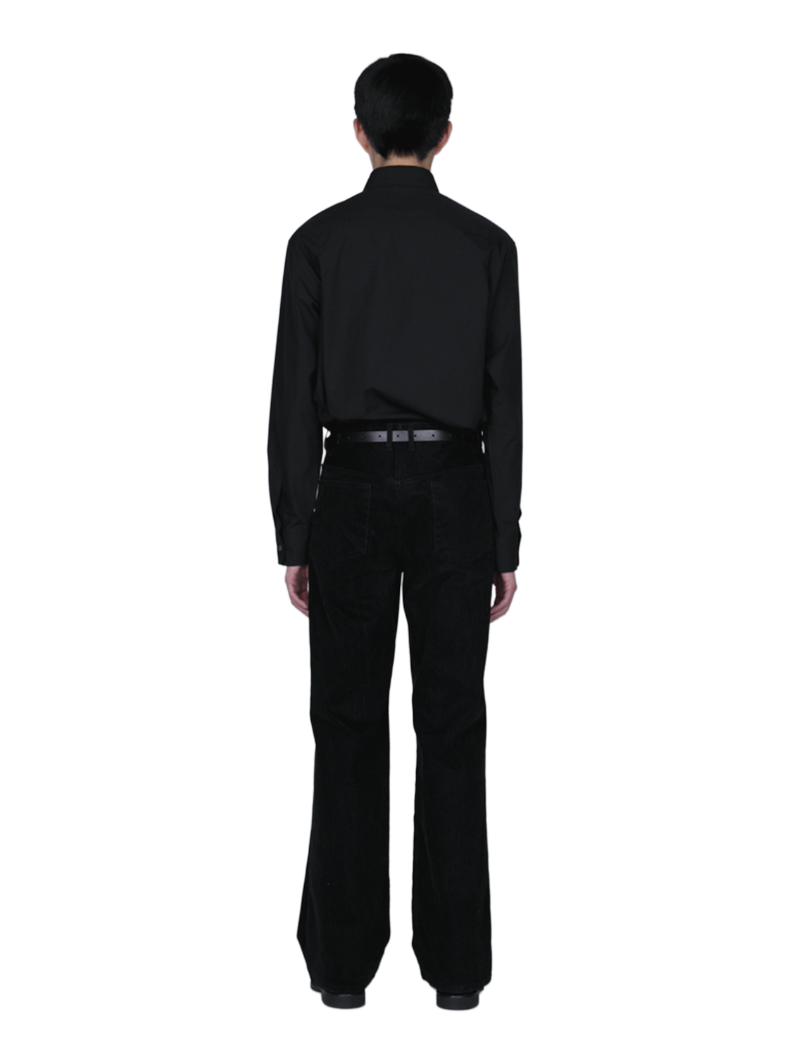 Flocked Denim Wide Tailored Pants