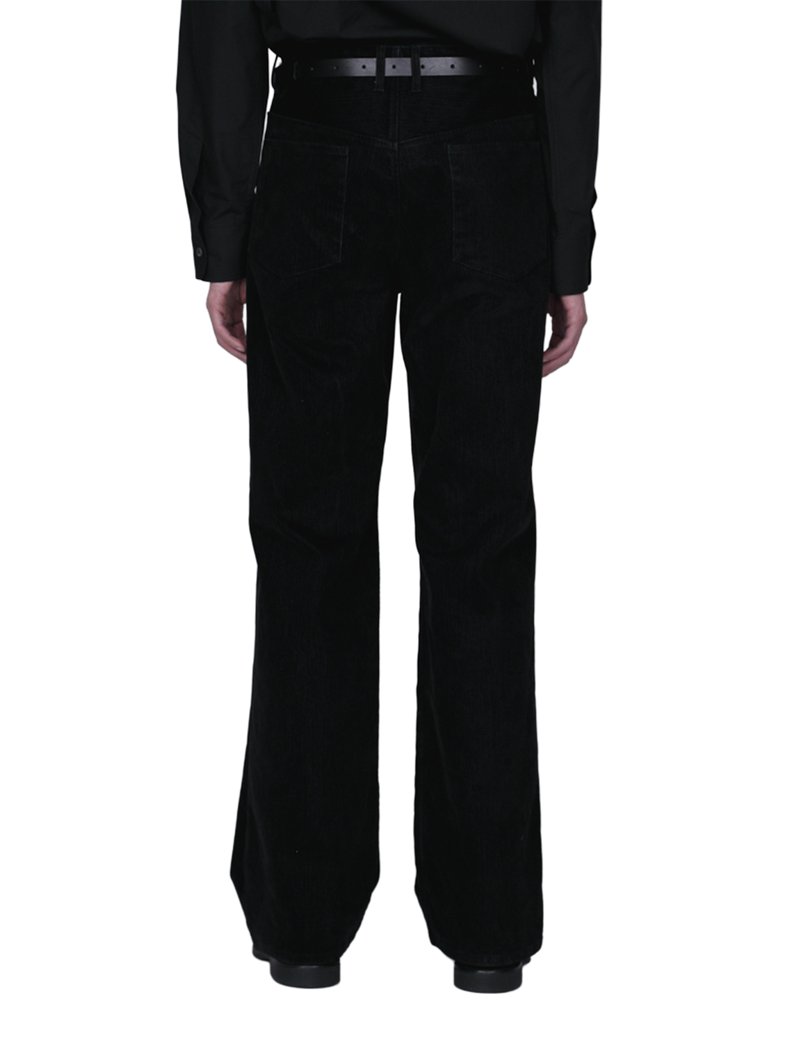 Flocked Denim Wide Tailored Pants