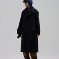 BED j.w. FORD(ベッドフォード) 2026FW From Paris ウールロングコート ブラック フロント
