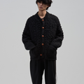 BED j.w. FORD(ベッドフォード) 2026FW Cowichan カウチンニットカーディガン ブラック フロント