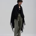 BED j.w. FORD(ベッドフォード) 2026FW Romantic 大判フリンジストール ブラック フロント