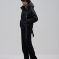 BED j.w. FORD(ベッドフォード) 2026FW Over Hood フード付きダウンジャケット ブラック サイド