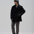 BED j.w. FORD(ベッドフォード) 2026FW Box ダブルブレストウールジャケット ブラック サイド