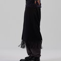BED j.w. FORD(ベッドフォード) 2026FW Lap robe ウールラップスカート ブラック サイド