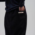 BED j.w. FORD(ベッドフォード) 2026FW Lap robe ウールラップスカート ブラック ラベルのディテール