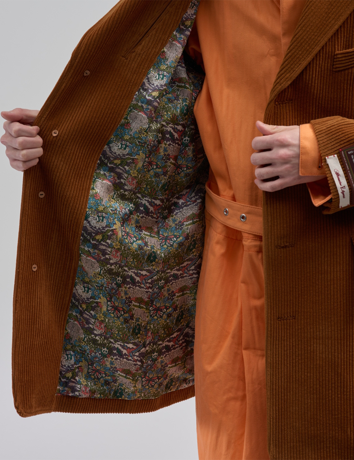 BED j.w. FORD(ベッドフォード) 2026FW or Jacket? コーデュロイジャケット キャメル 裏地のディテール