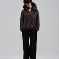 BED j.w. FORD(ベッドフォード) 2026FW Over Hood フード付きダウンジャケット ブラウン 着用イメージ