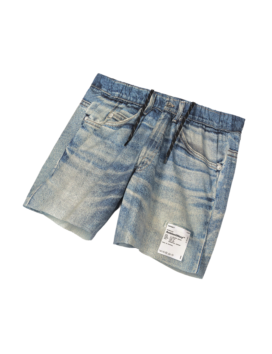 SATISFY(サティスファイ) 2026FW AmbientWarp™ 5" Unlined Shorts ランニングショーツ デジタルデニム 斜め前