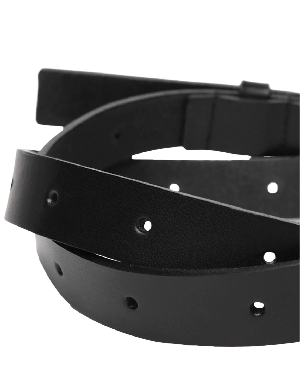 Leather Belt SKI 20 / black × silver 