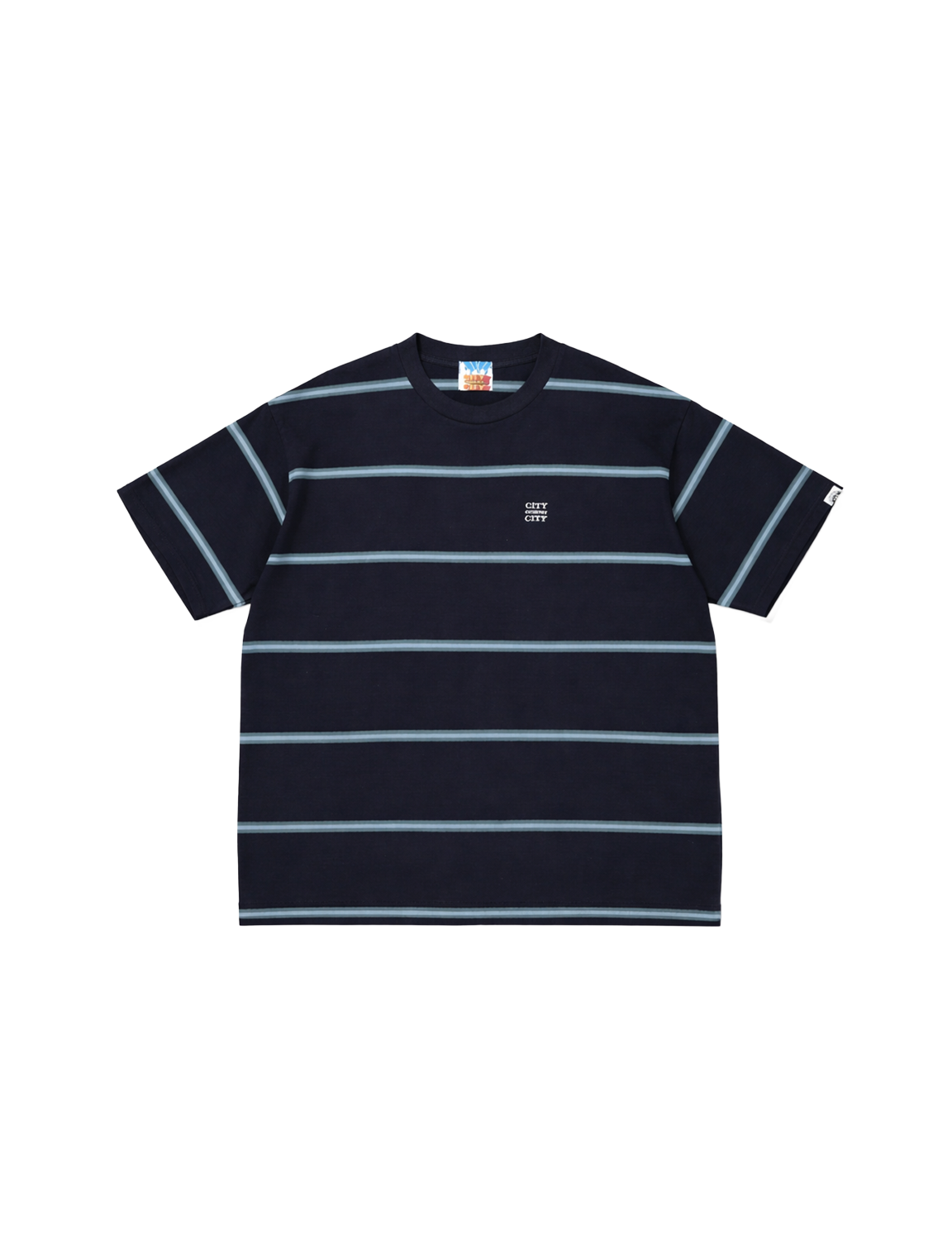 CITY COUNTRY CITY EMBROIDERD LOGO BORDER T-SHIRT
