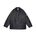 C.E CAV EMPT(シーイー) 2026FW PU LAYER NYLON ZIP JACKET PUコーティング ナイロンジップジャケット ブラック フロント