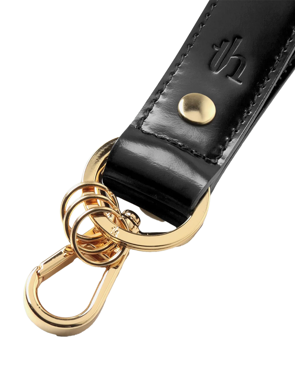 Key Ring Belt / black × silver 