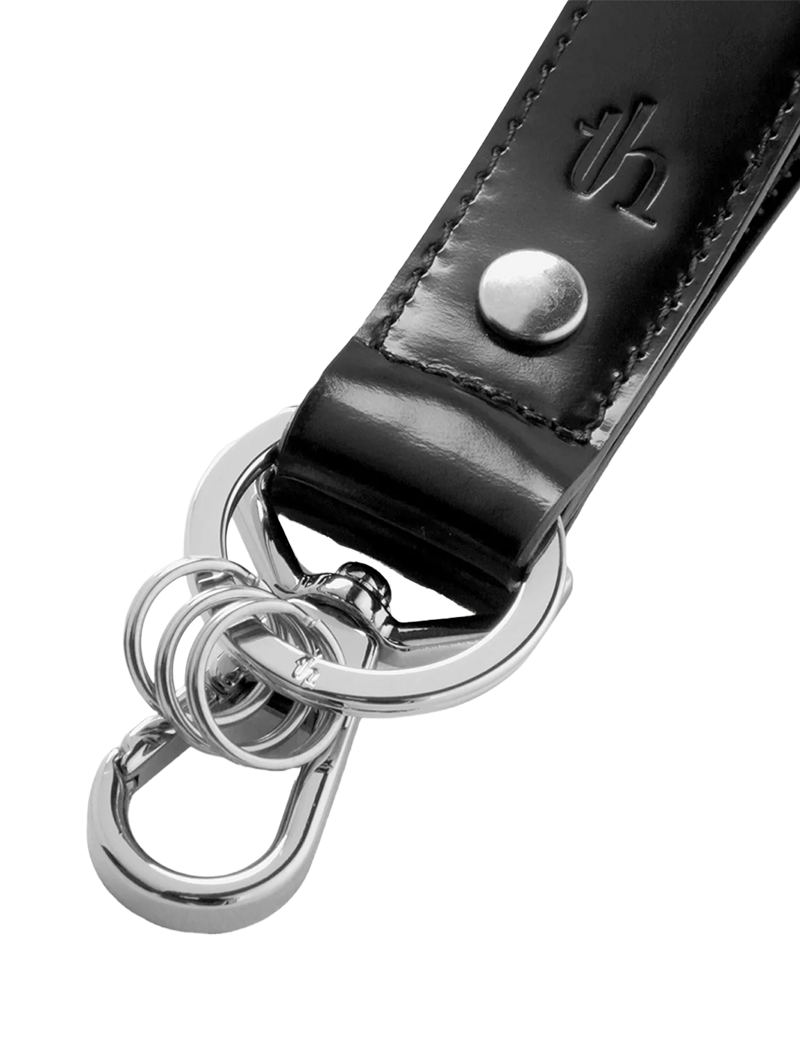 Key Ring Belt / black × silver 