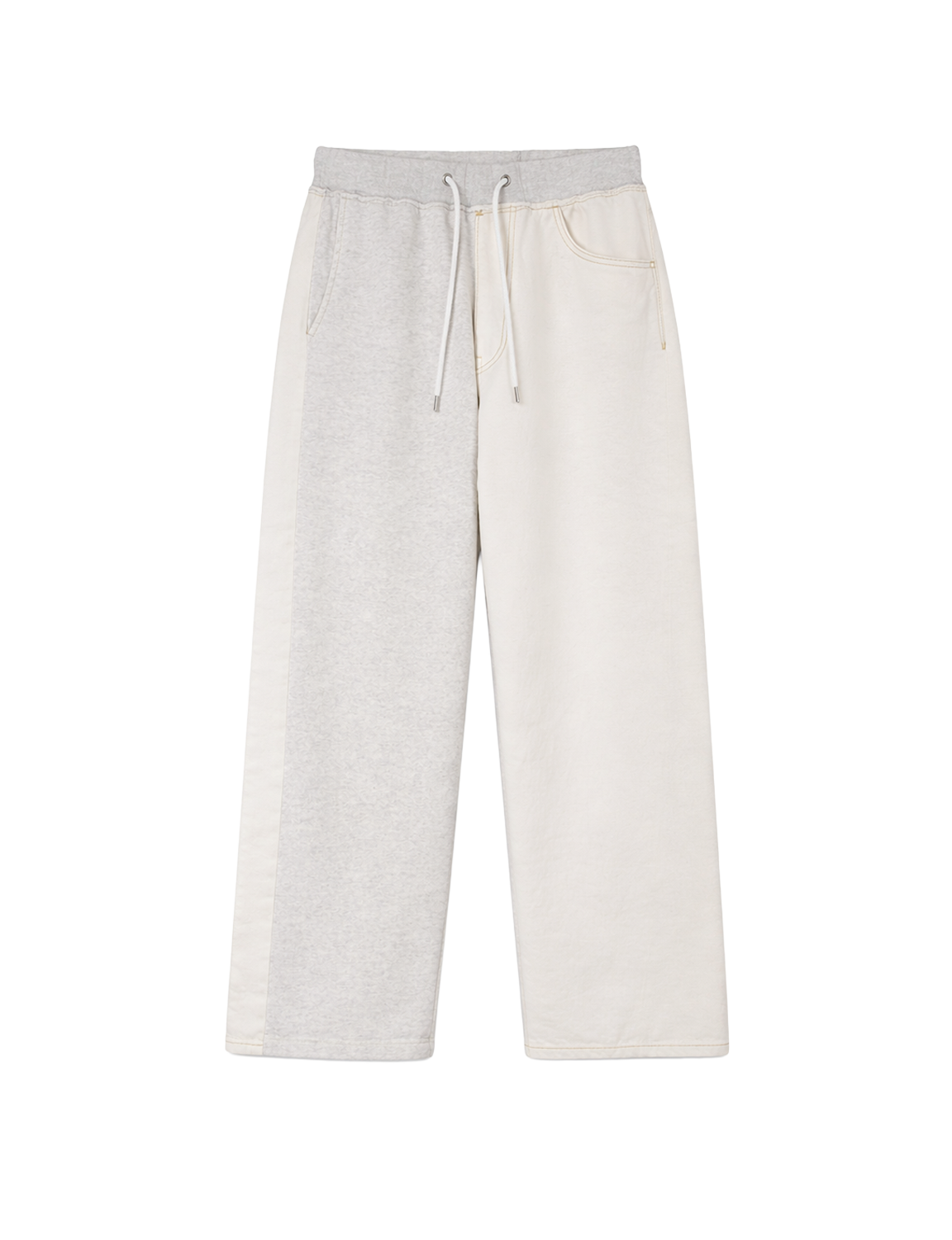 FACETASM DENIM-MERGED SWEATPANTS